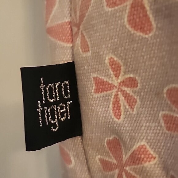 Sea Turtle Canvas Organizer Tote Bag Purse Island Resort Tara Tiger Brand Pink - Picture 4 of 8